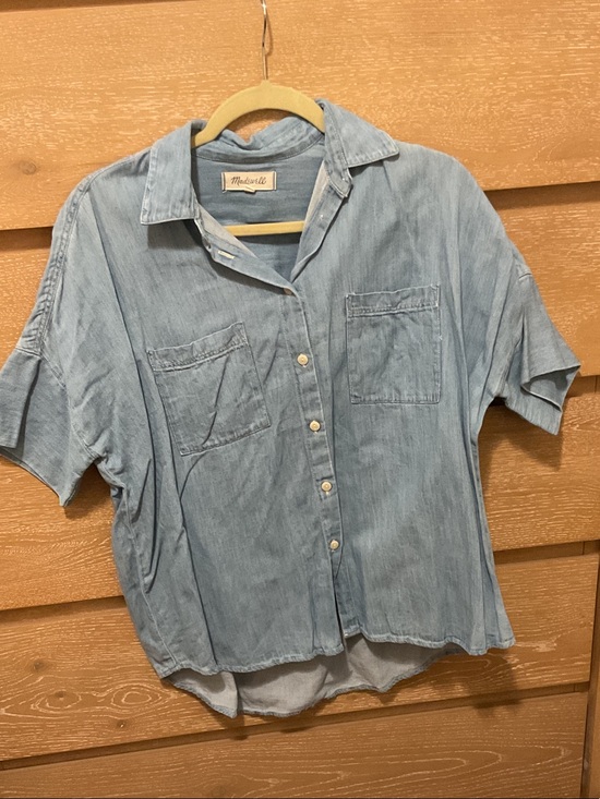 Madewell Tops - Madewell Denim Courier Short-Sleeve Button-Down Shirt Small